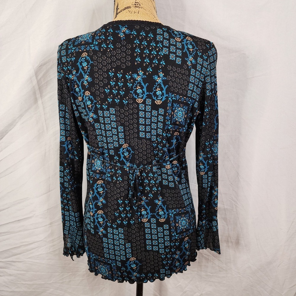 Vtg Y2K‎ INC International Concepts Size MP Whimsigoth Goth Mesh Babydoll Blouse - Picture 4 of 12
